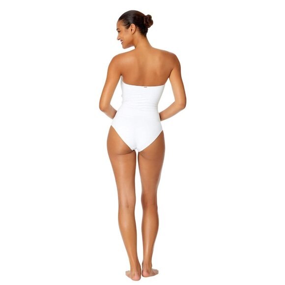 Anne Cole Womens Twist Front Shirred One Piece Swimsuit MYMO00501 White 12 - Picture 8 of 8